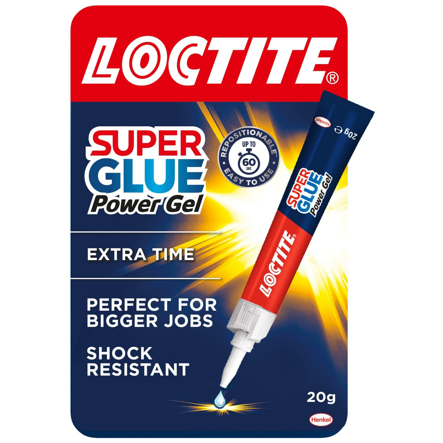 Loctite Super Glue Power Gel 20g, All Purpose Adhesive for Repairs, Super Strong Clear Glue for Various Materials, Superglue for Precise Repairs, 1 x 20g