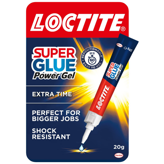 Loctite Super Glue Power Gel 20g, All Purpose Adhesive for Repairs, Super Strong Clear Glue for Various Materials, Superglue for Precise Repairs, 1 x 20g