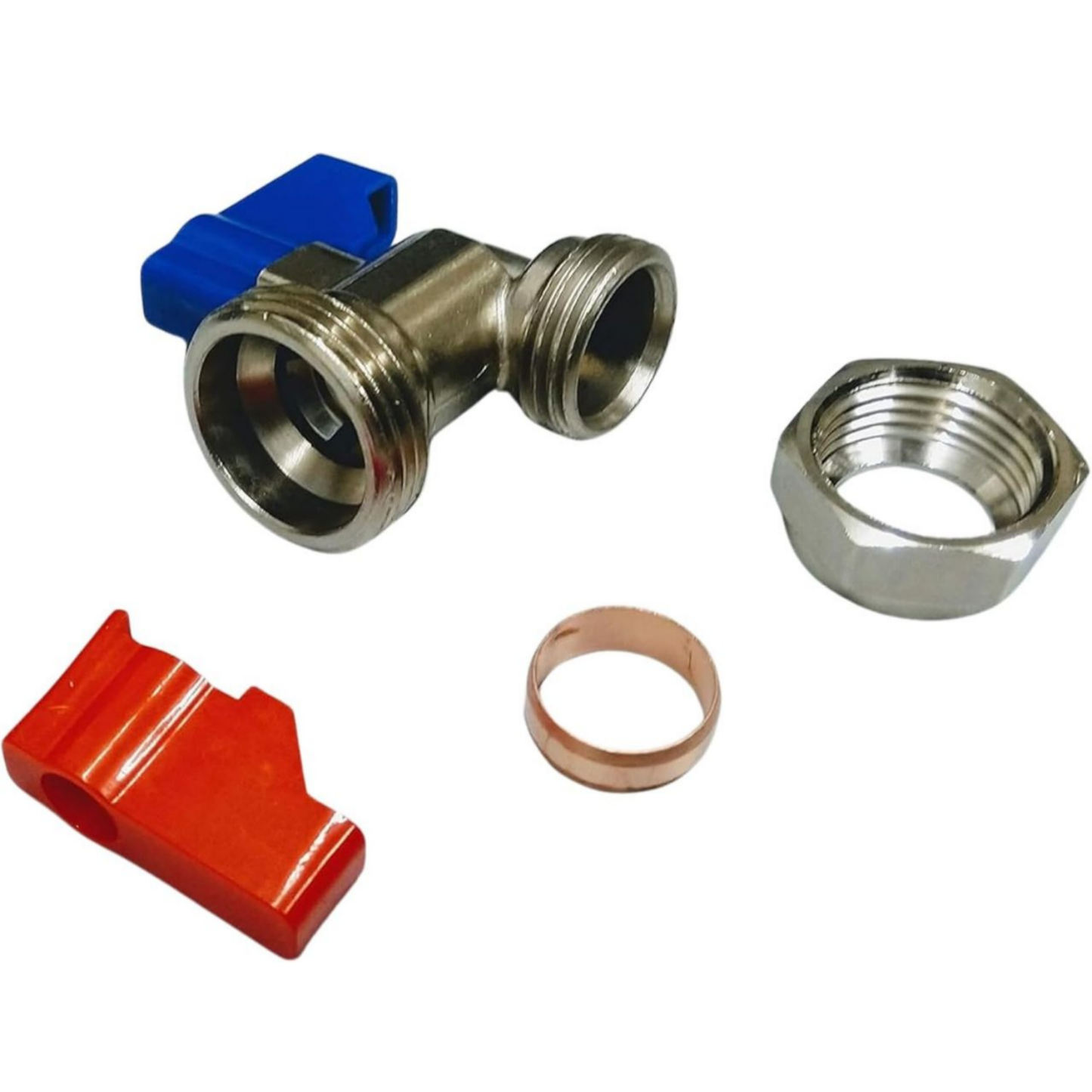 Aretro Chrome 15mm x 3/4" Straight, Elbow, T, Y Piece Washing Machine, Dishwasher Connector, Tap, Valve