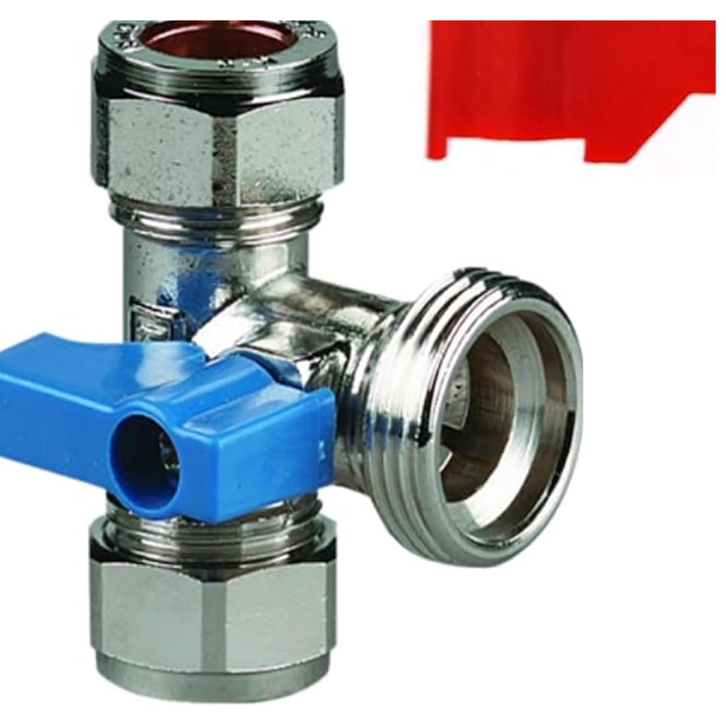 Aretro Chrome 15mm x 3/4" Straight, Elbow, T, Y Piece Washing Machine, Dishwasher Connector, Tap, Valve