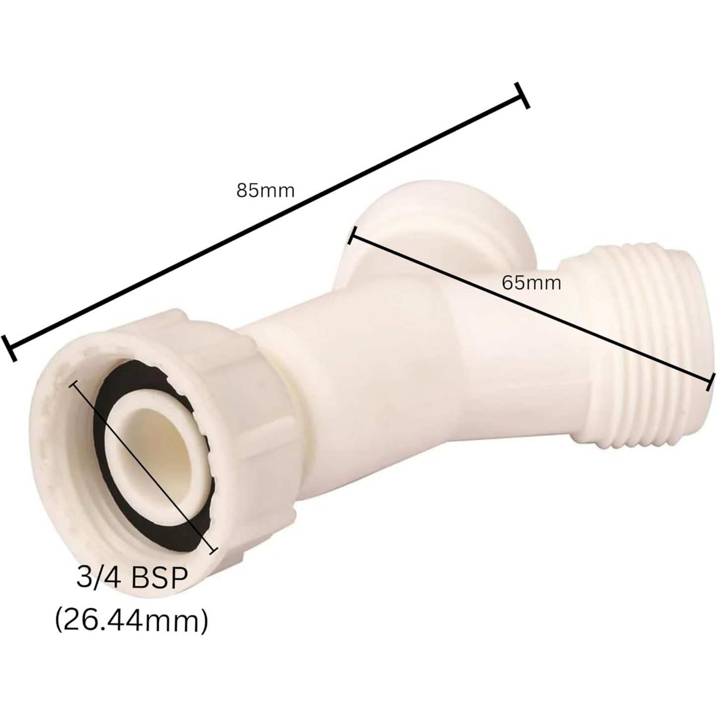 Aretro Chrome 15mm x 3/4" Straight, Elbow, T, Y Piece Washing Machine, Dishwasher Connector, Tap, Valve