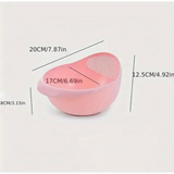 Aretro Rice Washer Strainer Bowl Plastic Colander, Rice Wash Bowl White Pink Blue Green