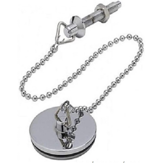Aretro Chrome Basin Plug with Stay and Ball Chain, 38mm, 300mm Chain Length