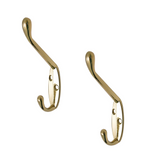 Premium Hat & Coat Hook Polished Brass PK2 HK0207B