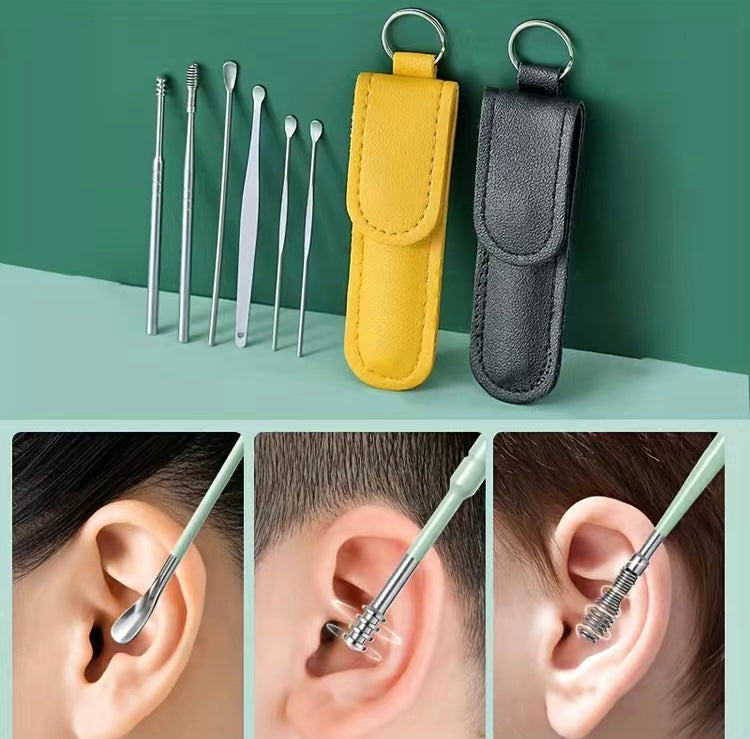 Aretro Ear Cleaner Earpick Sticks Wax Remover Tool Care Ear Wax Remover Kit