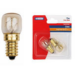 Traditional Oven Bulb Appliance Bulbs 15w 60 Lumens Small Screw Cap SES / E14  (1 pack of 2)