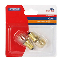 Traditional Oven Bulb Appliance Bulbs 15w 60 Lumens Small Screw Cap SES / E14  (1 pack of 2)