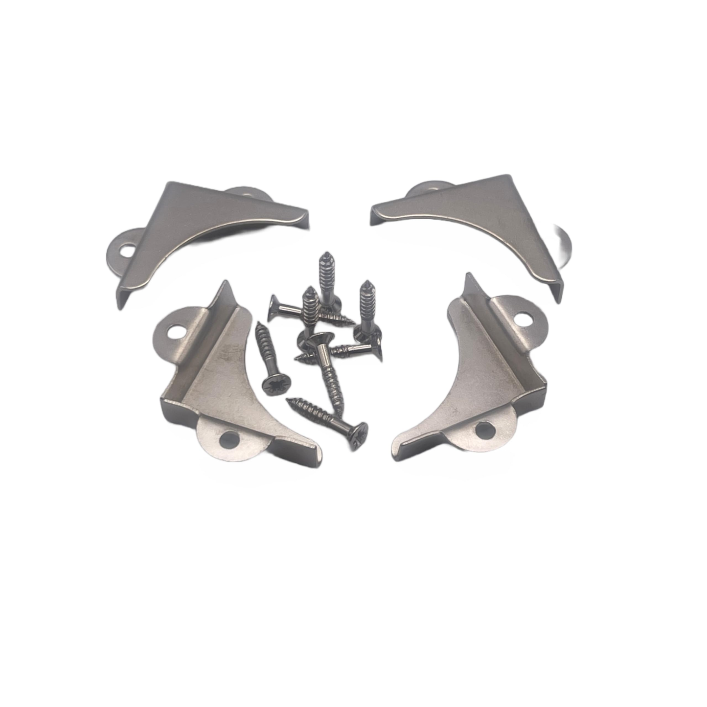 Aretro Nickel Plated Picture Mirror Corner Brackets with Screws Decorative Hanging Whilst Protecting Corners 1 Pack of 4