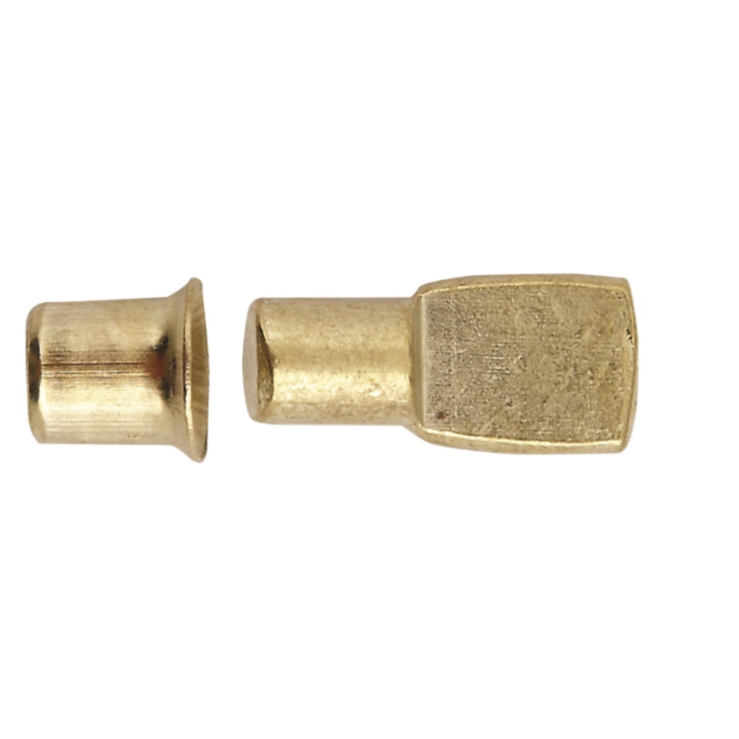 Aretro Shelf Support Studs Peg 20mm Brass Plated PK8 (4 Pairs)