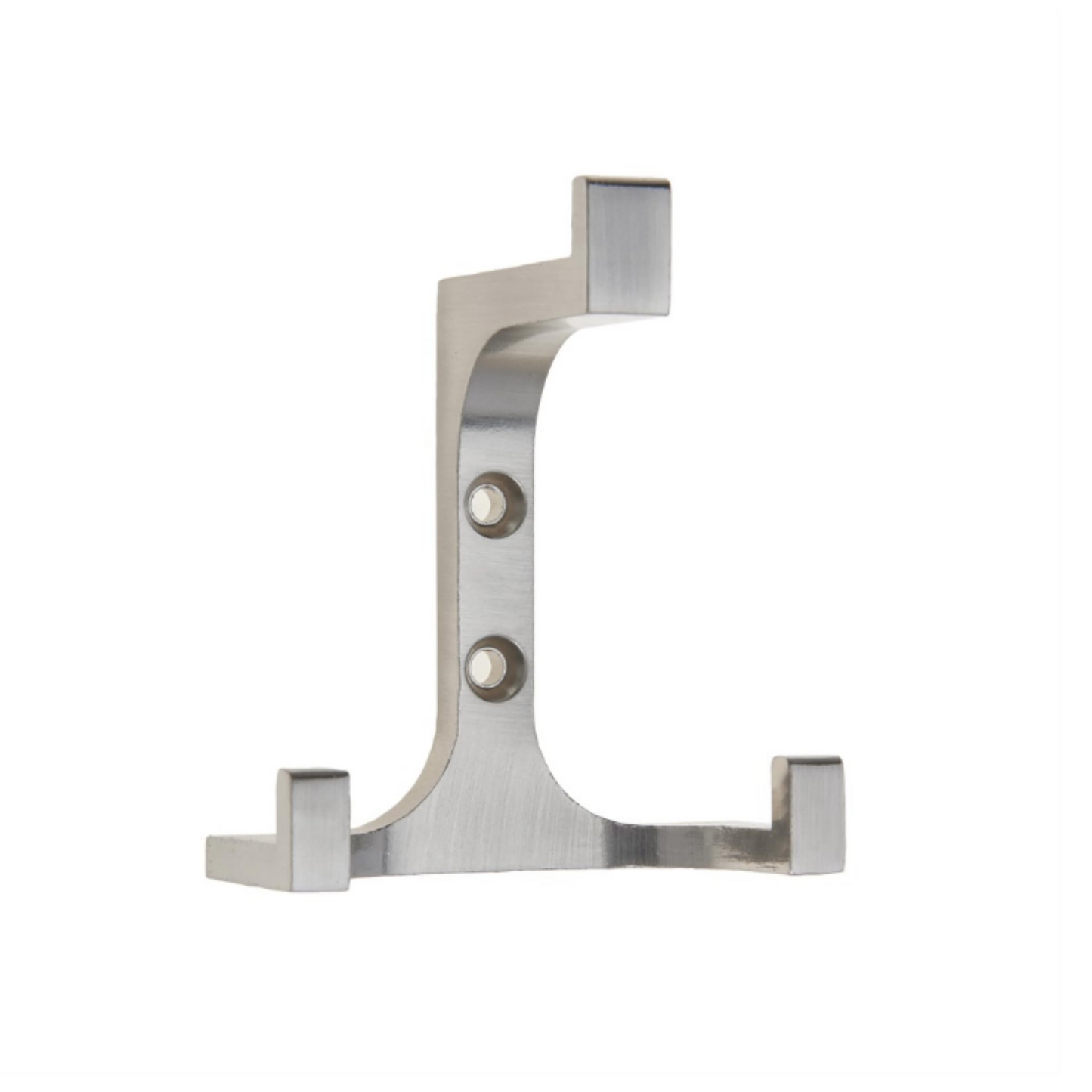 Aretro Satin Nickel Stainless Steel Look Three Prong Triple Back of Door Wall Hat Coat Robe Hanger Hook with Screws