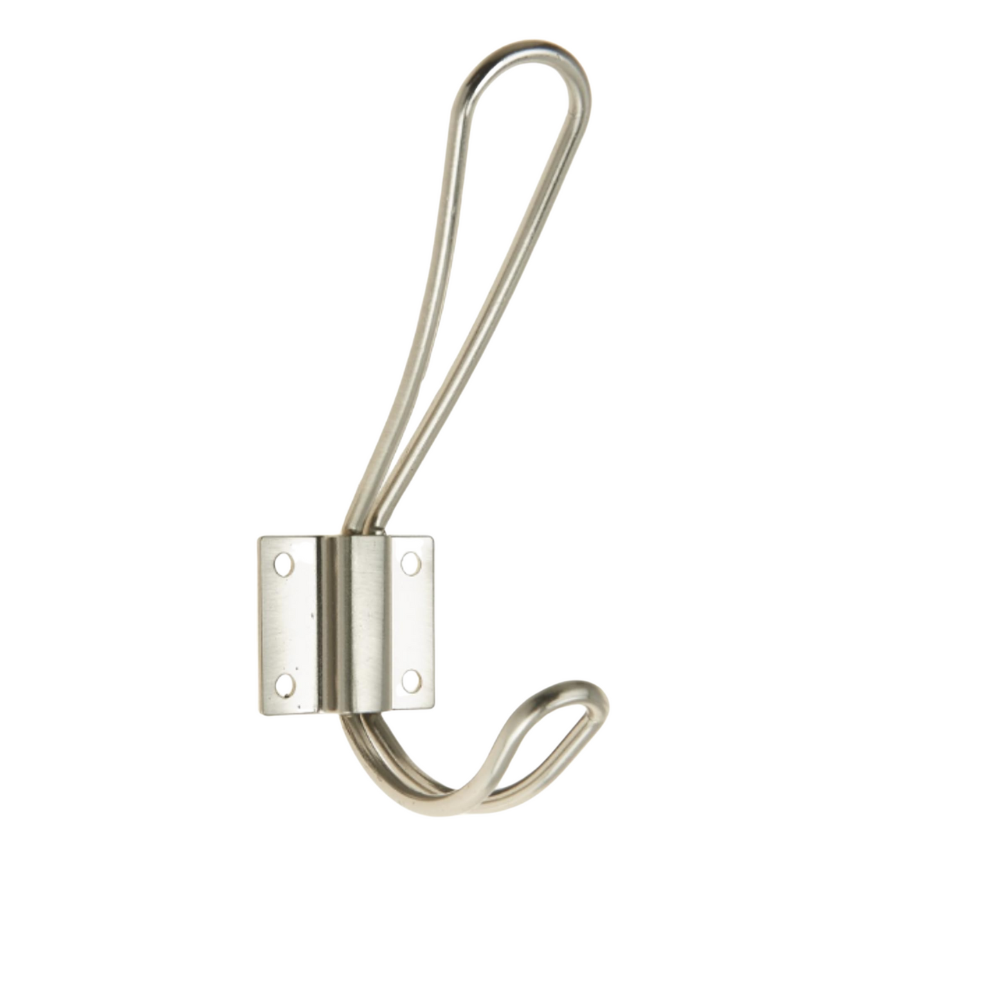 Aretro Satin Nickel Stainless Steel Look Three Prong Triple Back of Door Wall Hat Coat Robe Hanger Hook with Screws