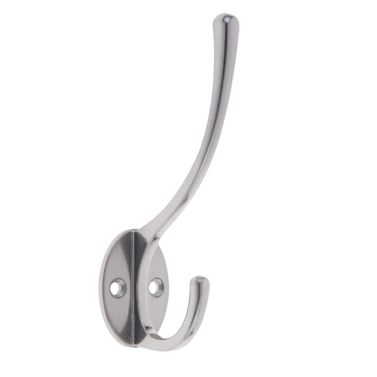 Aretro Satin Nickel Stainless Steel Look Three Prong Triple Back of Door Wall Hat Coat Robe Hanger Hook with Screws