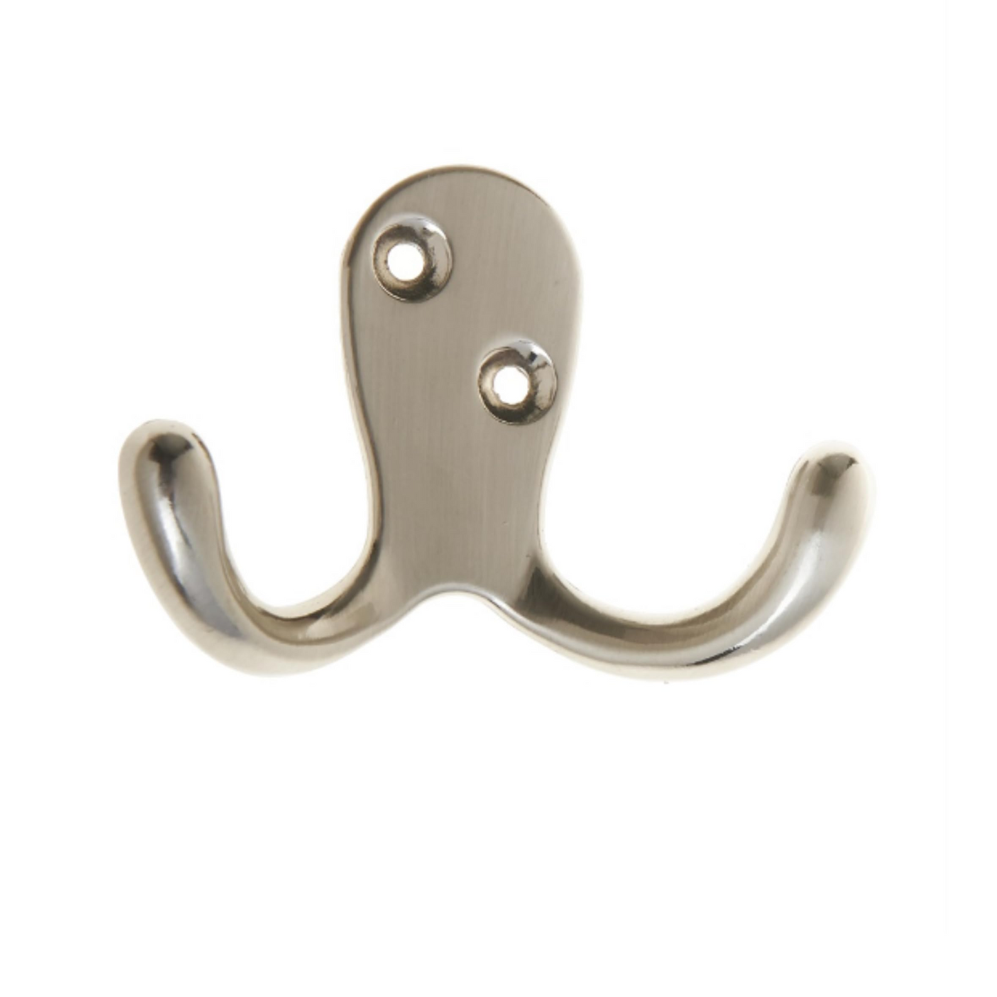 Aretro Satin Nickel Stainless Steel Look Three Prong Triple Back of Door Wall Hat Coat Robe Hanger Hook with Screws