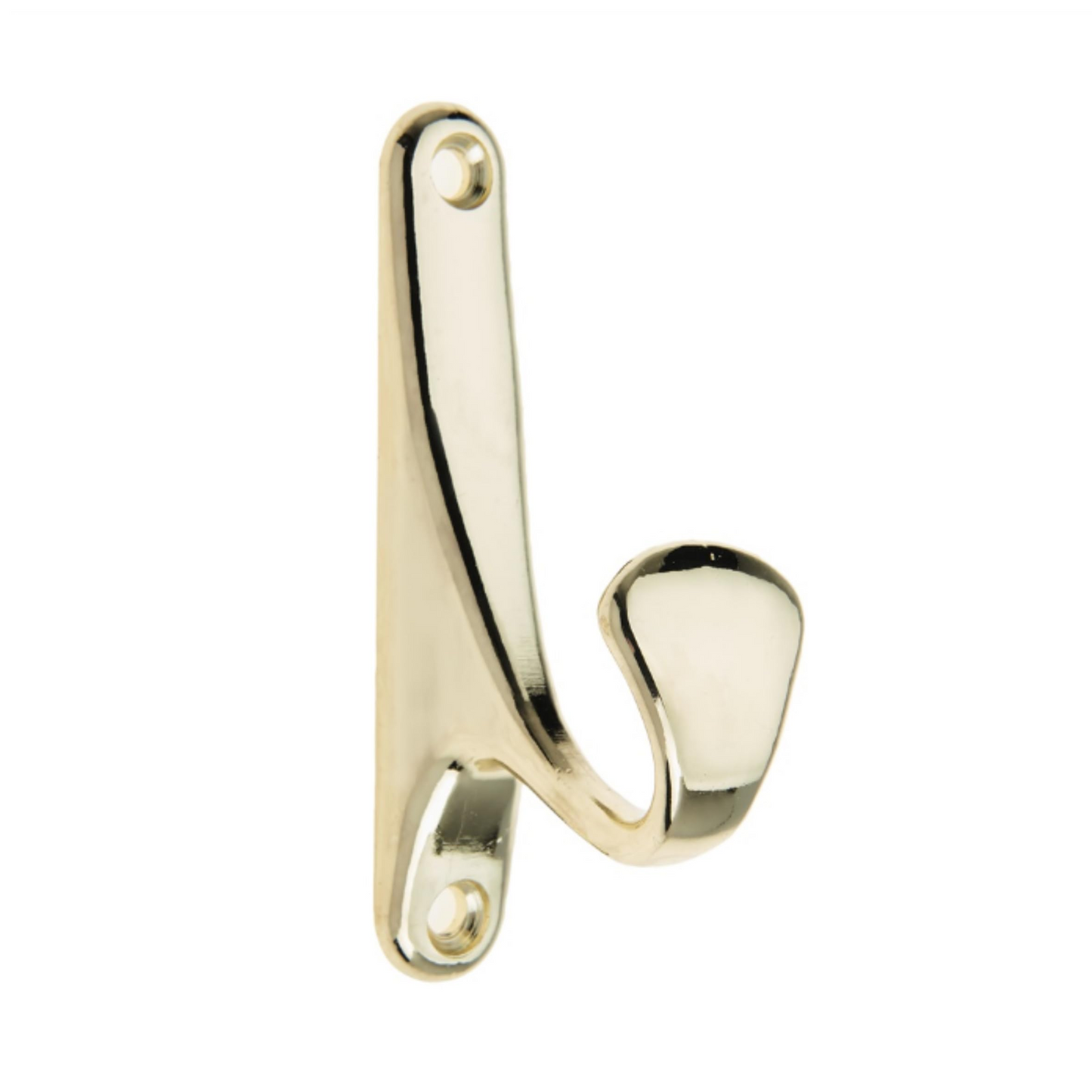 Aretro Polished Brass Gold Effect Three Prong Triple Back of Door Wall Hat Coat Robe Hanger Hook with Screws