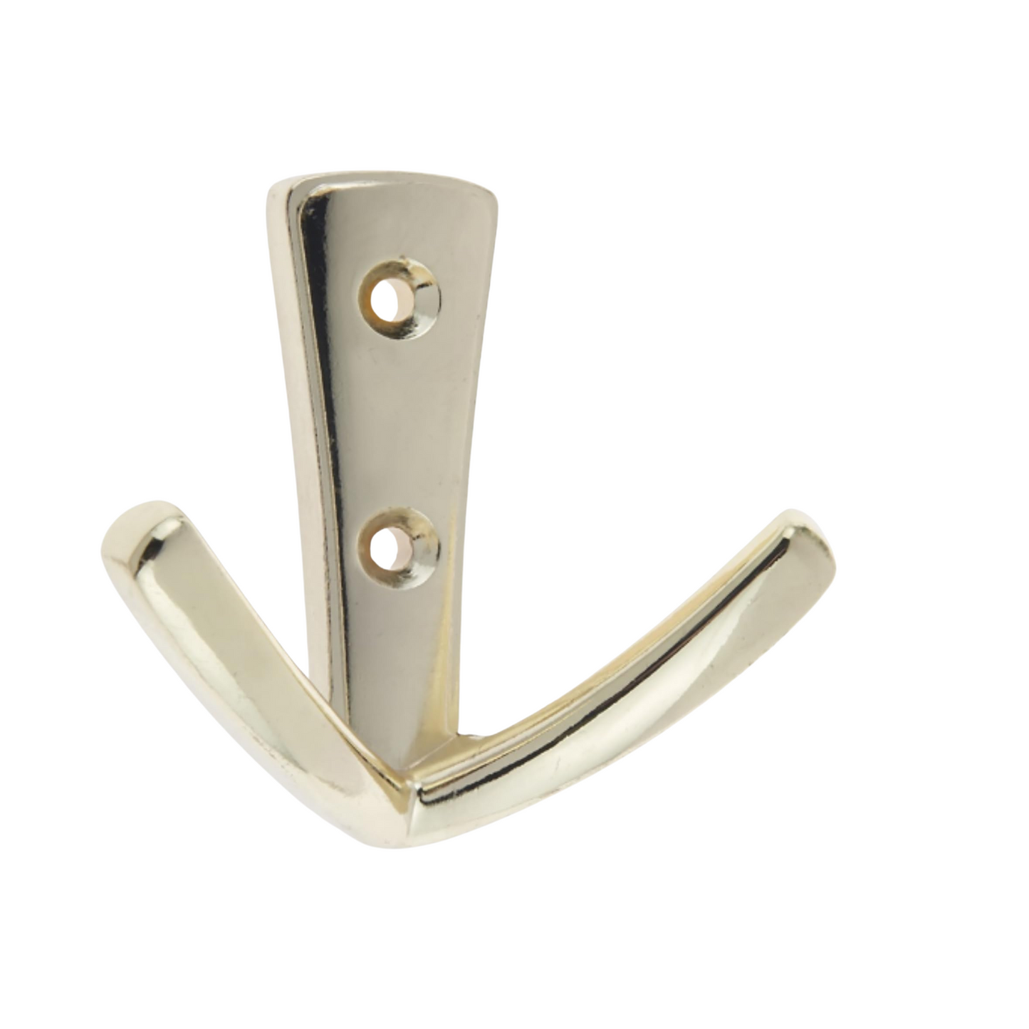 Aretro Polished Brass Gold Effect Three Prong Triple Back of Door Wall Hat Coat Robe Hanger Hook with Screws