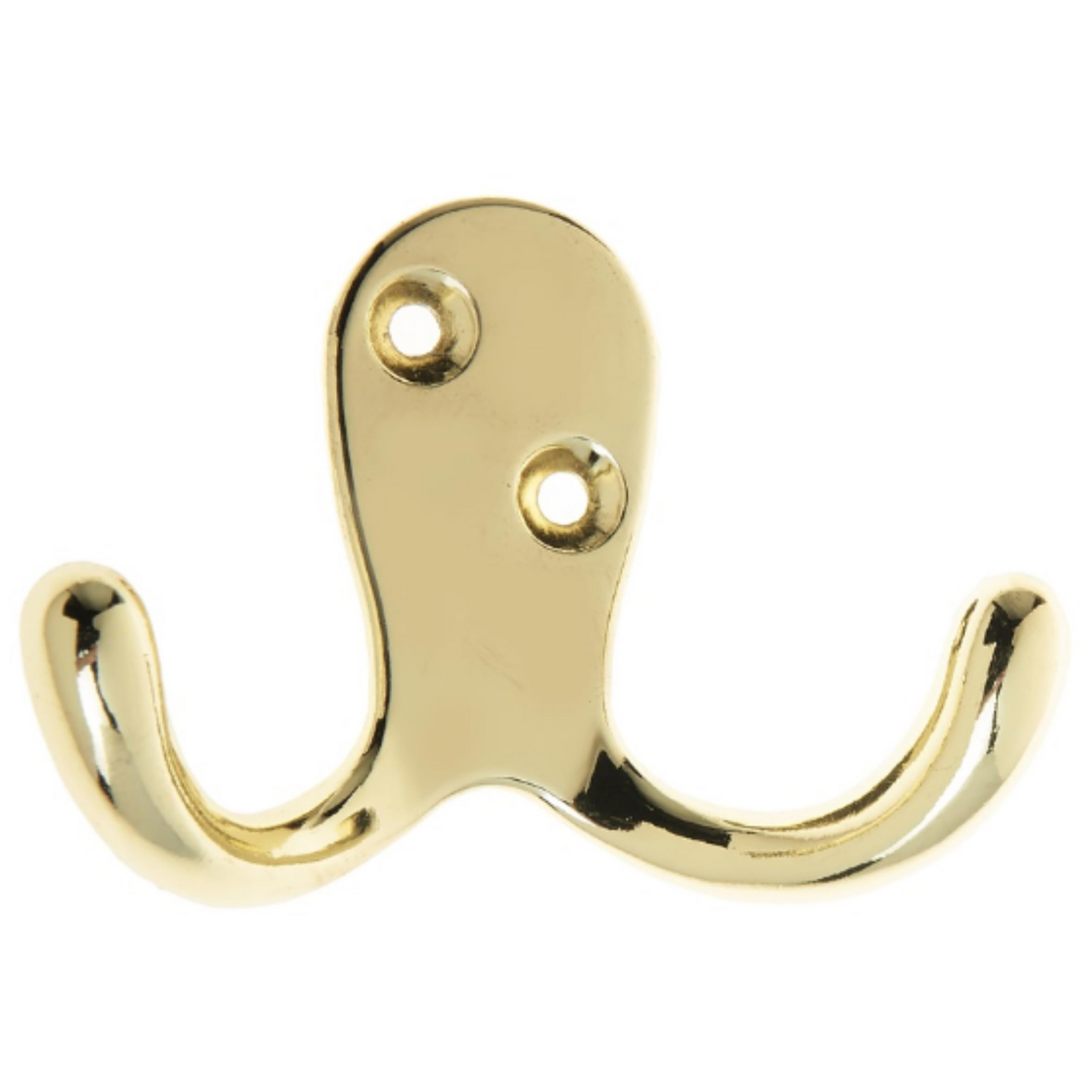 Aretro Polished Brass Gold Effect Three Prong Triple Back of Door Wall Hat Coat Robe Hanger Hook with Screws