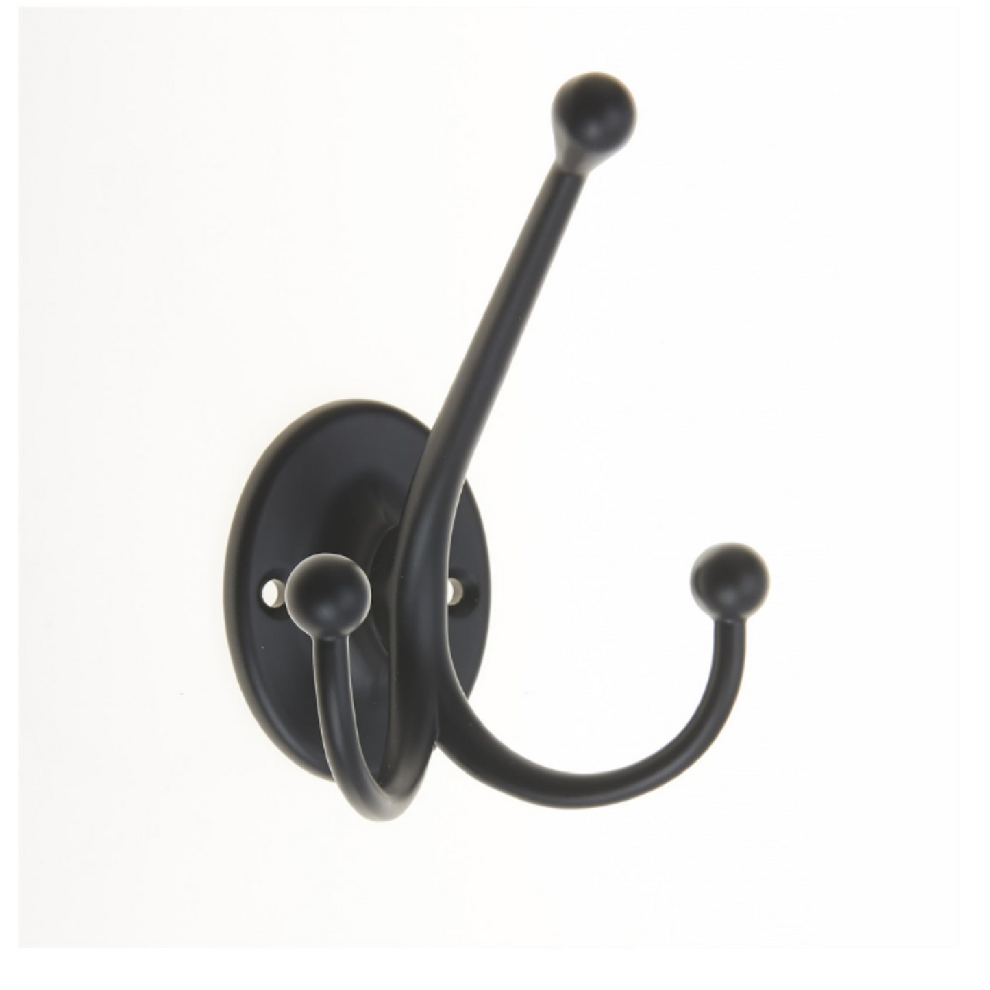 Aretro Hooks Hangers, Double Vertical Heavy Duty, Matt Black, Robe Hook, Coat Hook, Back of Door, Wall Hanger (Double Vertical Heavy Duty, Matt Black)