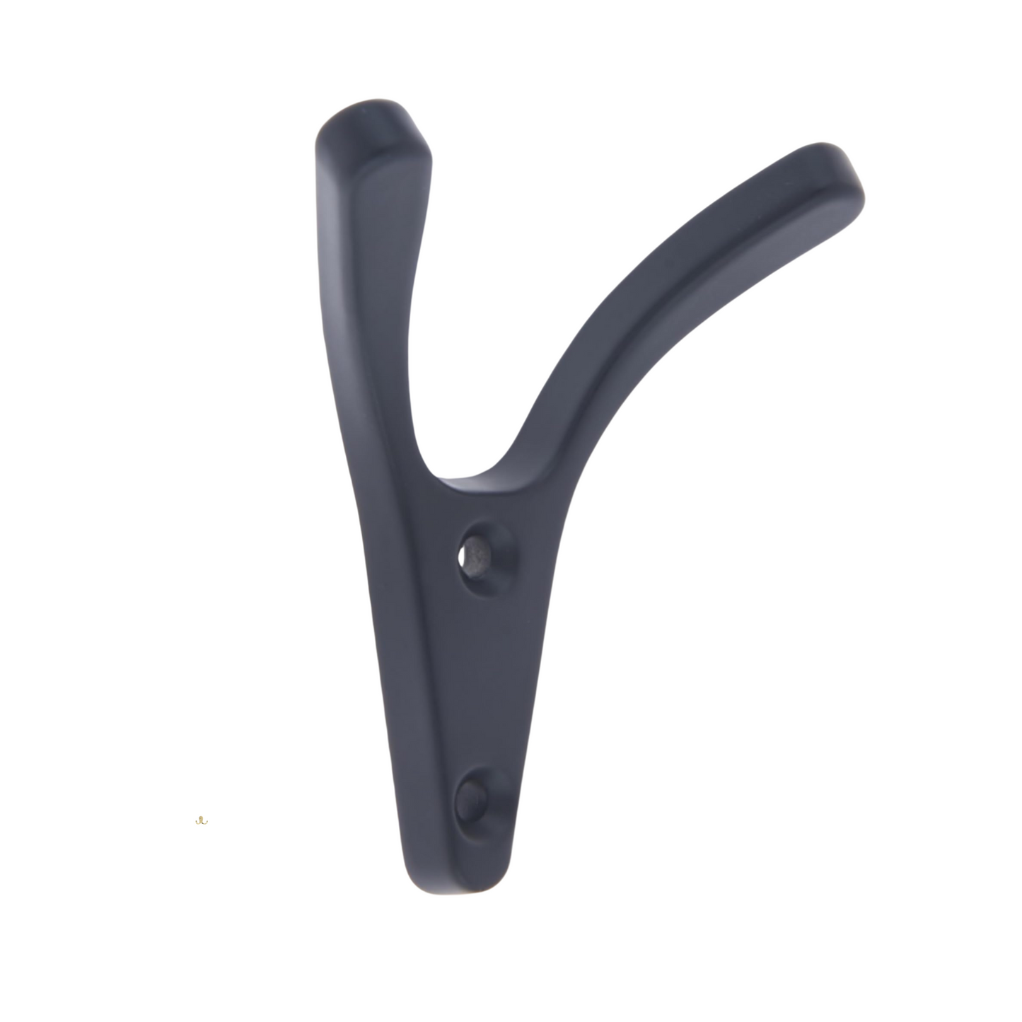 Aretro Hooks Hangers, Double Vertical Heavy Duty, Matt Black, Robe Hook, Coat Hook, Back of Door, Wall Hanger (Double Vertical Heavy Duty, Matt Black)