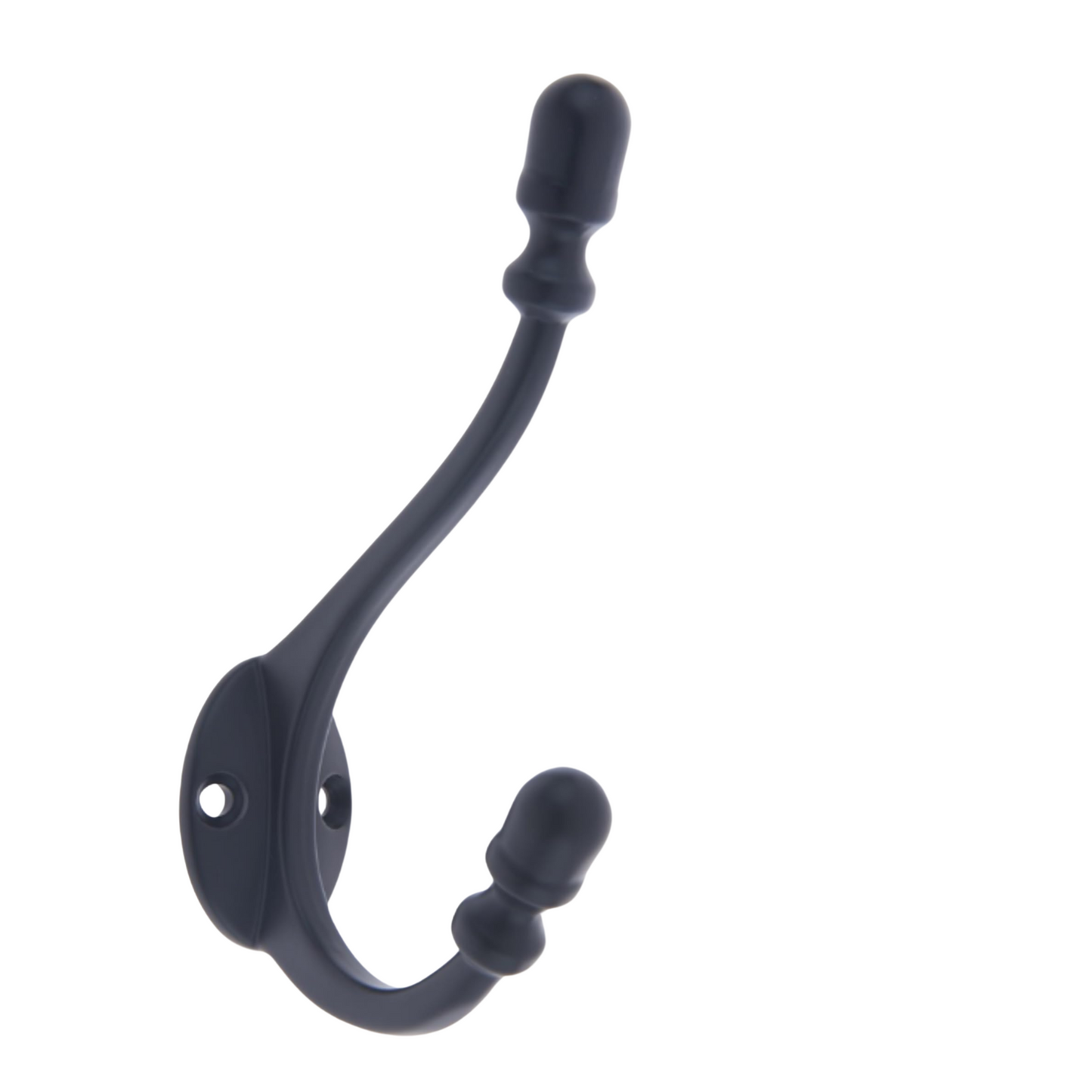 Aretro Hooks Hangers, Double Vertical Heavy Duty, Matt Black, Robe Hook, Coat Hook, Back of Door, Wall Hanger (Double Vertical Heavy Duty, Matt Black)