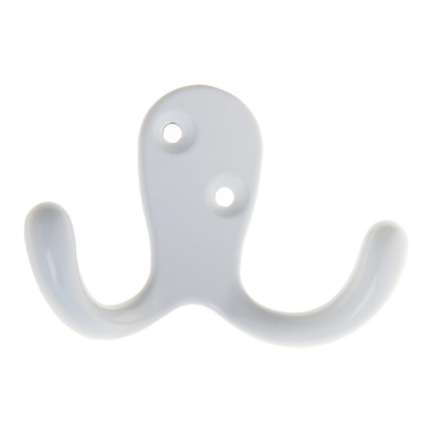 Aretro White Three Prong Triple Back of Door Wall Hat Coat Robe Hanger Hook with Screws