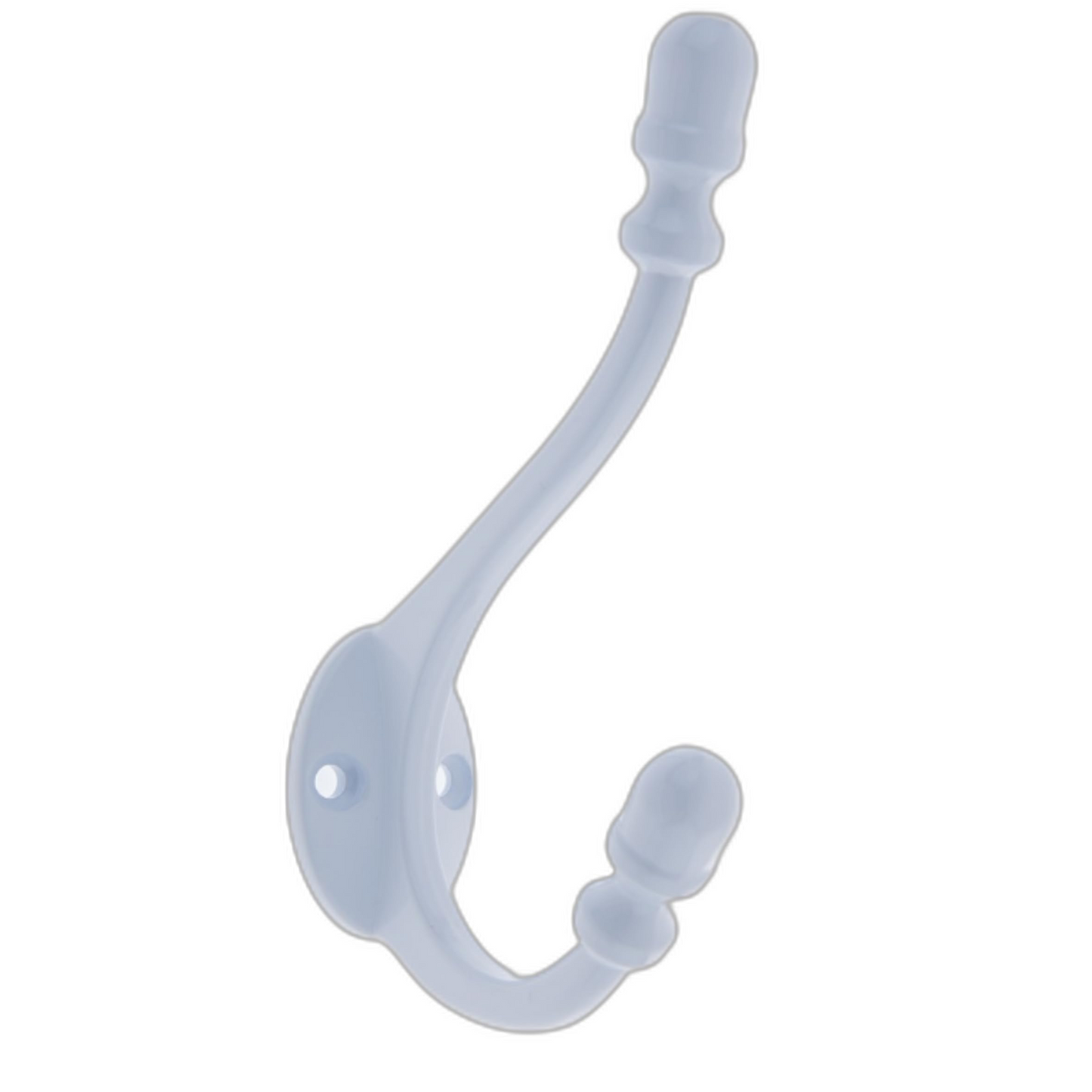 Aretro White Three Prong Triple Back of Door Wall Hat Coat Robe Hanger Hook with Screws