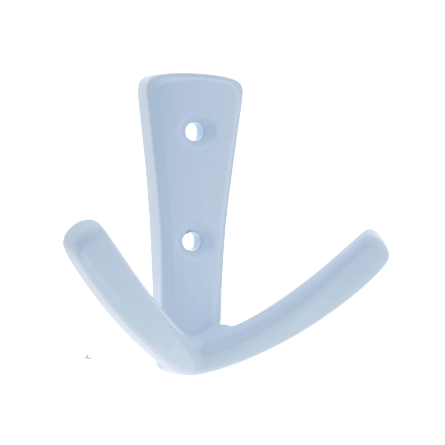 Aretro White Three Prong Triple Back of Door Wall Hat Coat Robe Hanger Hook with Screws