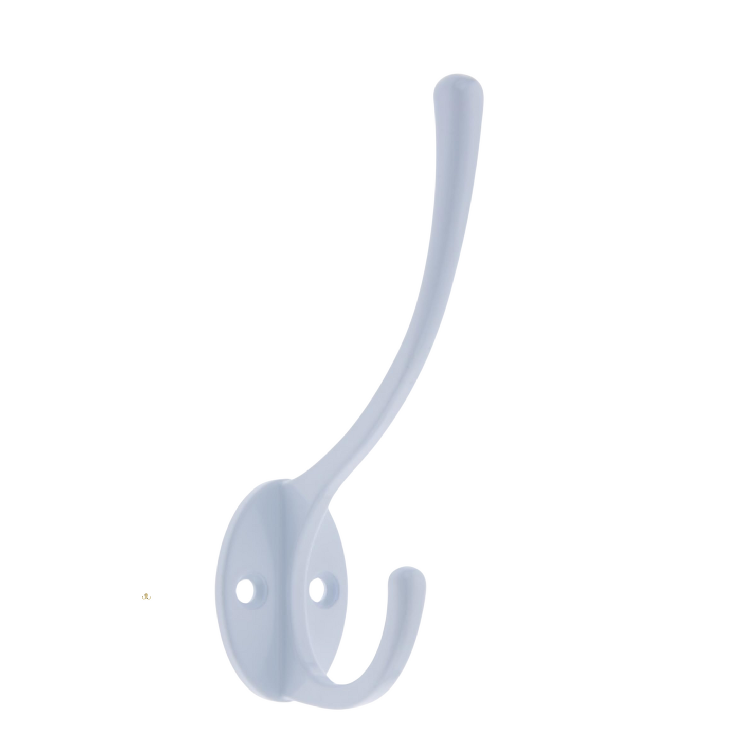 Aretro White Three Prong Triple Back of Door Wall Hat Coat Robe Hanger Hook with Screws