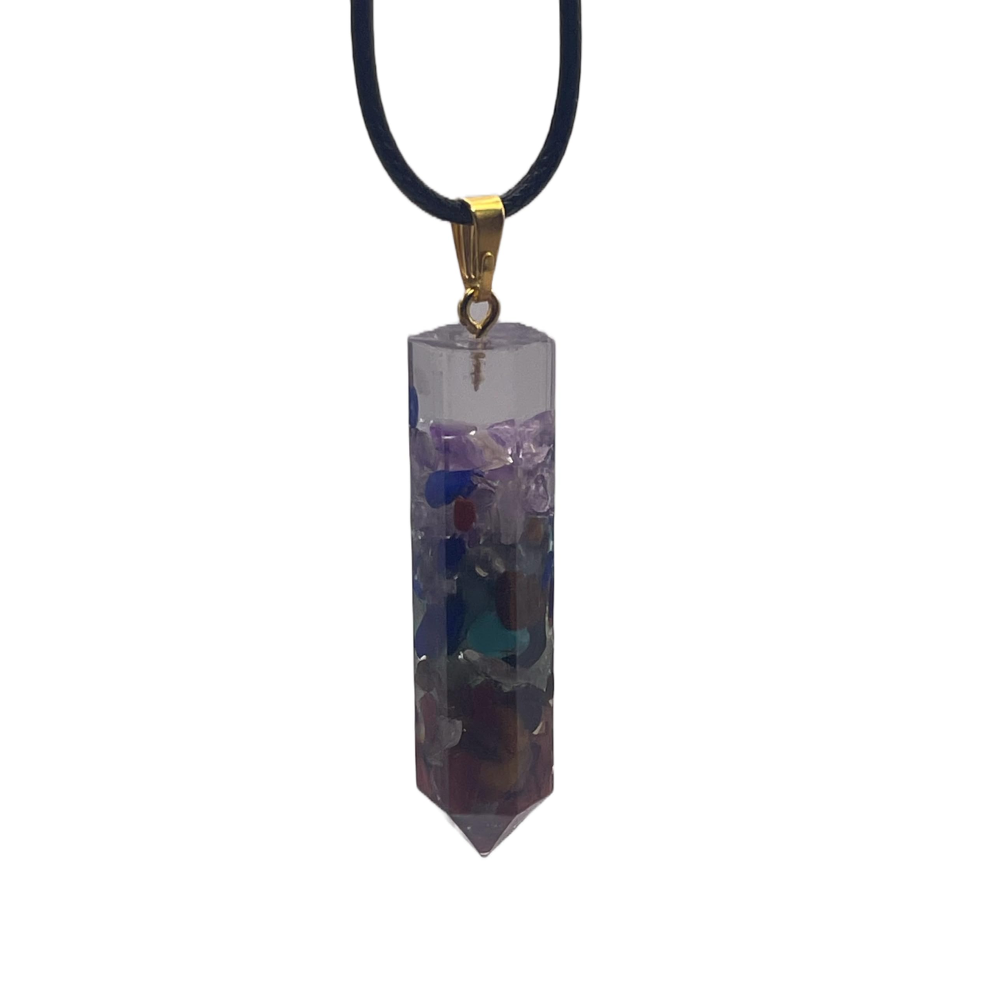 Aretro Make A Wish Hexagon Column Seven Healing Chakra Crystal Pendant Necklace Put on this jewelleryand make a wish. When the chain has worn through, legend says your wish will come true.