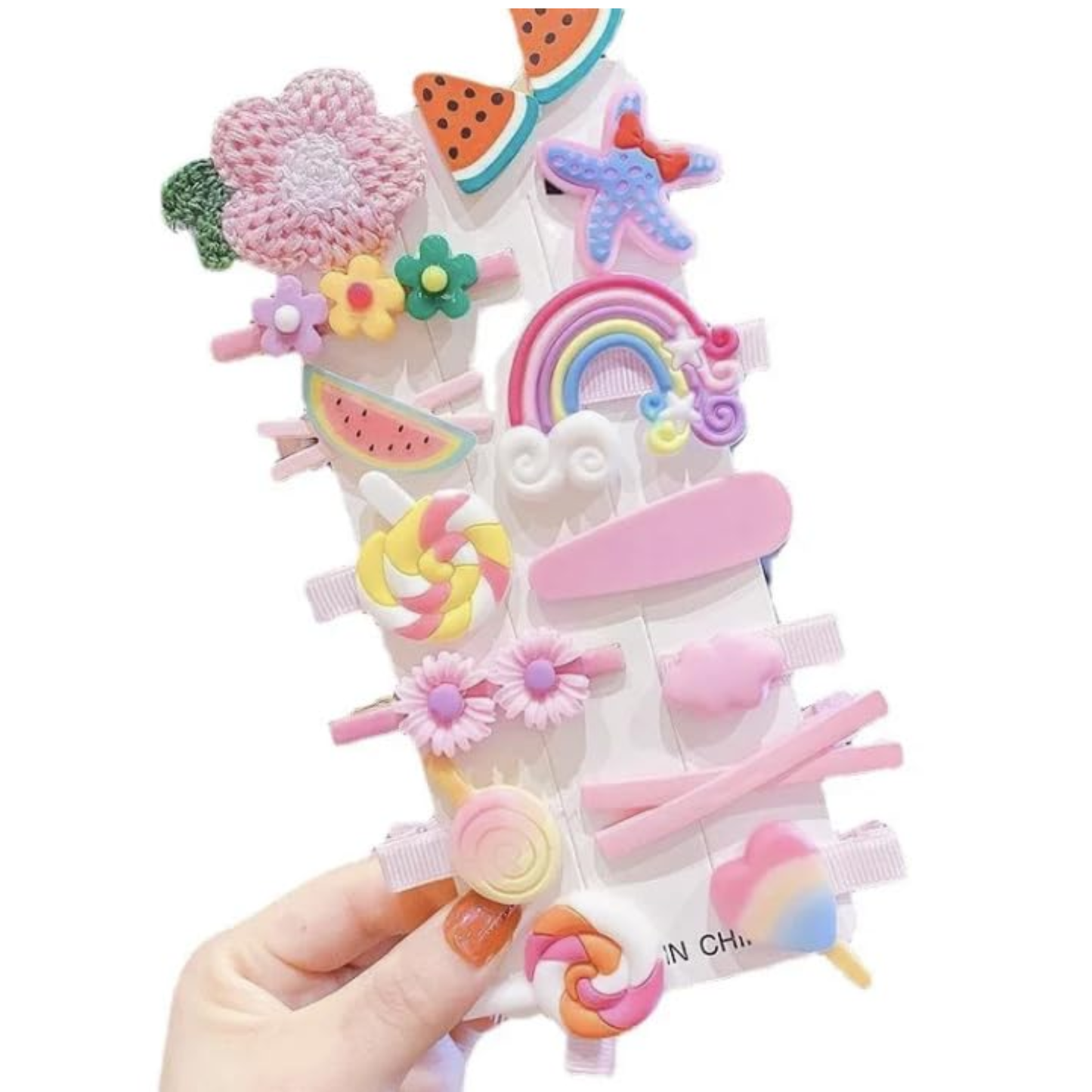 Aretro 14 Pcs Cute Children Hair Clips Girls Hair Accessories Set Colourful Hairpins Snap Clips