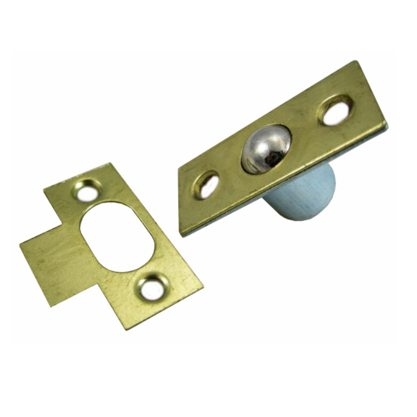 Adjustable Mortice Roller Catch, 19mm, Brass Plated and Nickel Plated (Brass Plated 19mm)