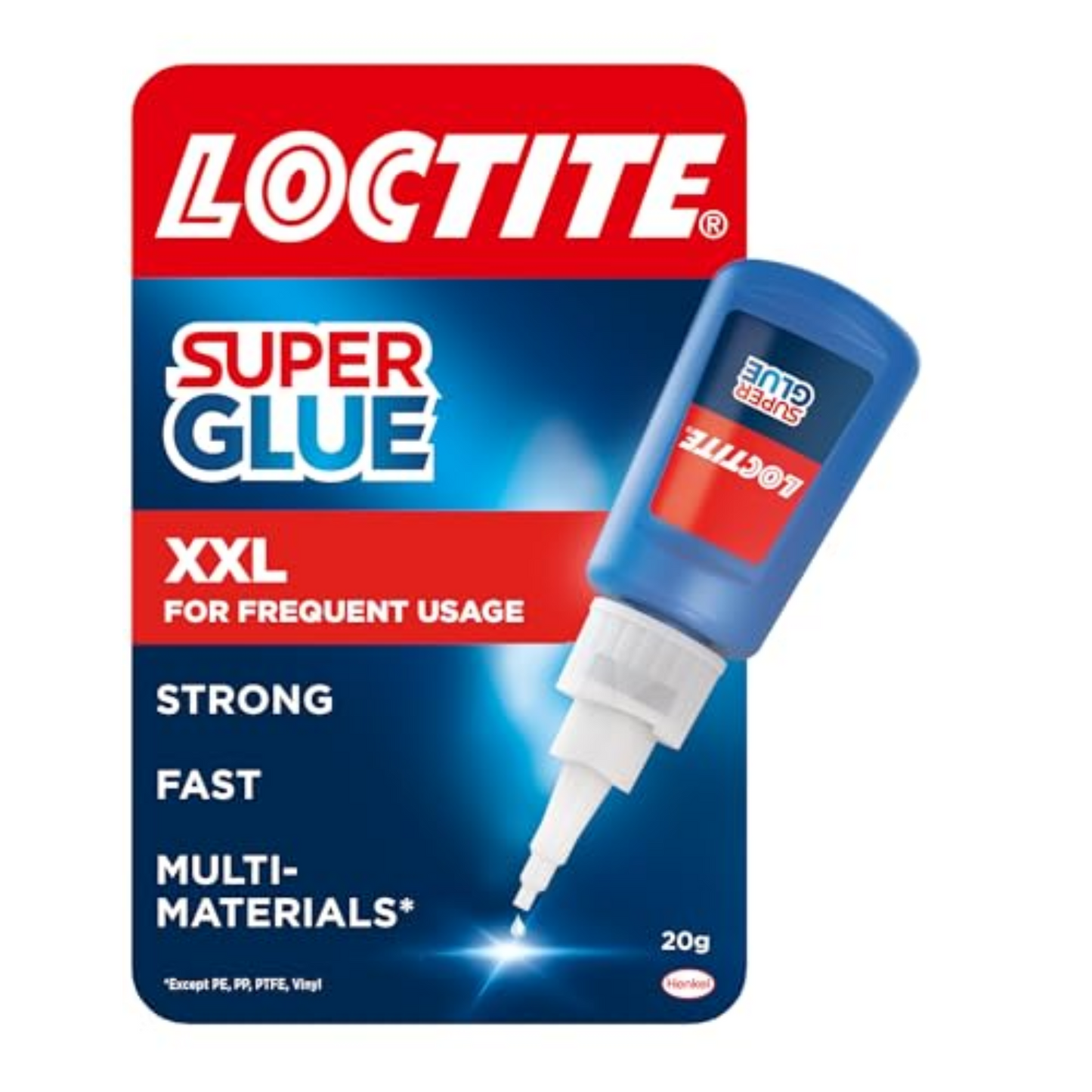 Loctite Super Glue 20g, All Purpose Liquid Adhesive for Repairs, Super Strong Clear Glue for Various Materials, Superglue for Precise Repairs, 1 x 20g