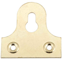 Heavy Duty Picture Frame Mirror Slot Brackets 50mm Brass Plated PK2