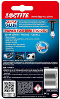 Loctite 3g Super Glue Mini Trio Power Flex Gel - Transparent