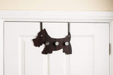 Aretro 3 Hooks Coat Hook Scotty Dog Scottie Design Over the Door Hanger, Dark