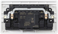 MK K2745 Logic Plus Double Socket with Dual USB ports A & C Iphone compatitable
