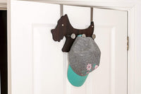 Aretro 3 Hooks Coat Hook Scotty Dog Scottie Design Over the Door Hanger, Dark